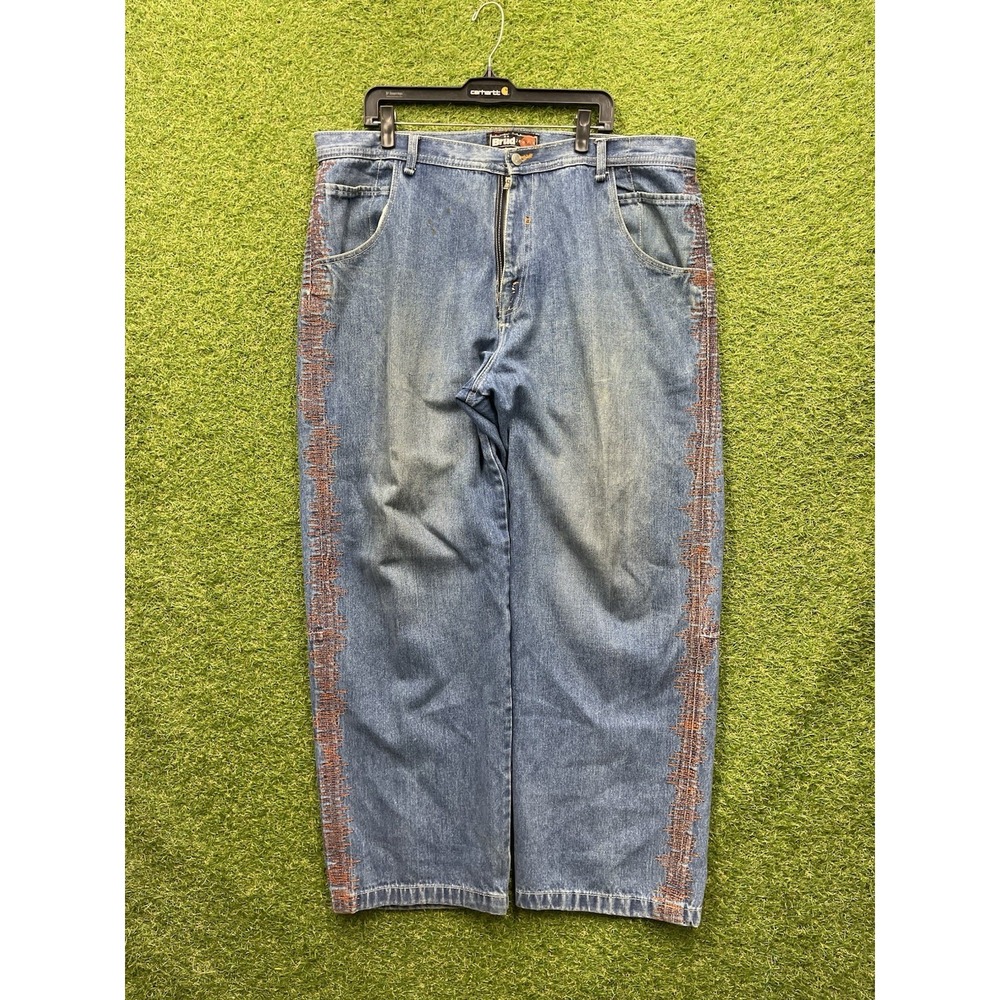 Brud Jeans Mens 42 Medium Wash Denim Baggy Leg 990NY Street Couture y2k Grunge